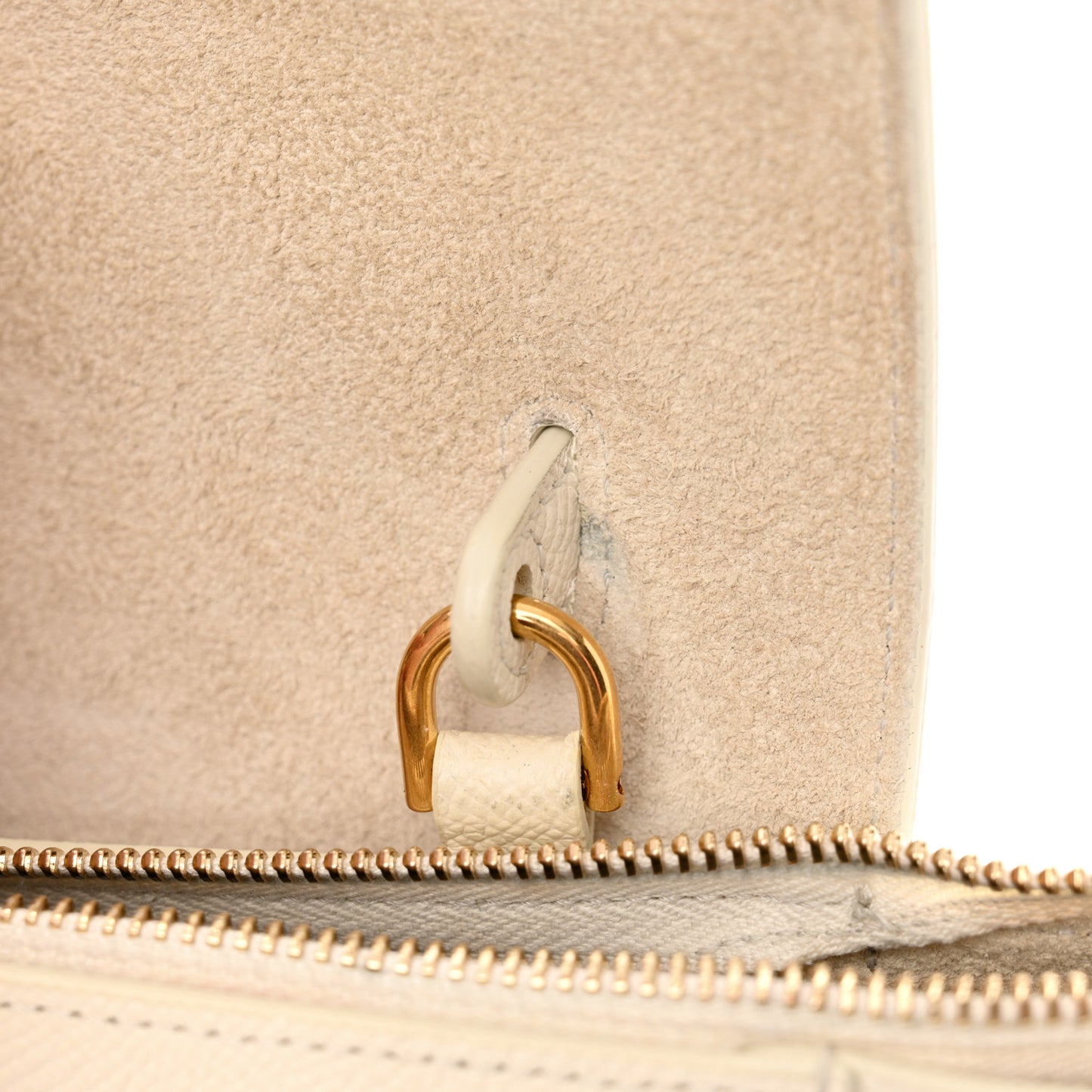 Grained Calfskin Nano Belt Bag Chalk
