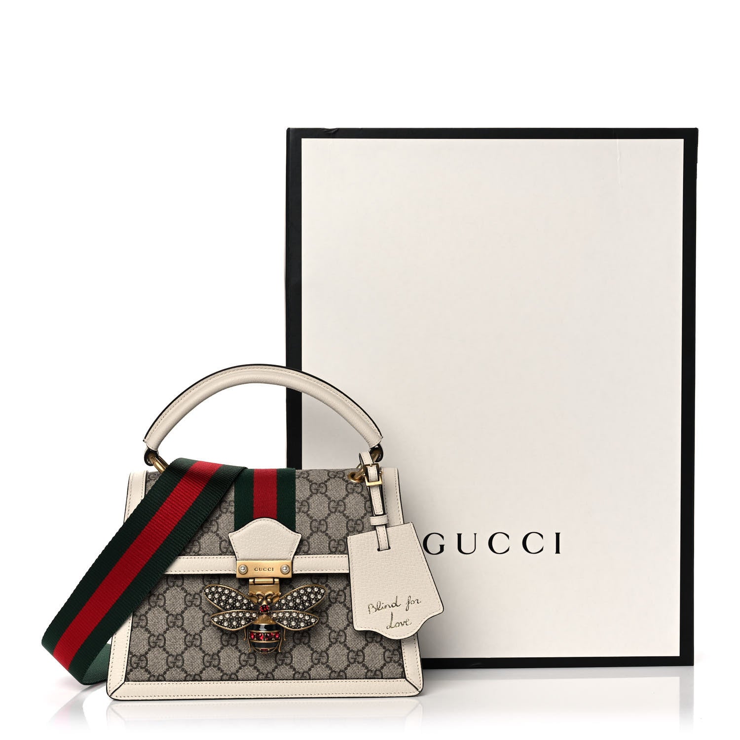 Gucci GG Supreme Monogram Small Queen Margaret Top Handle Bag White 13 of 13