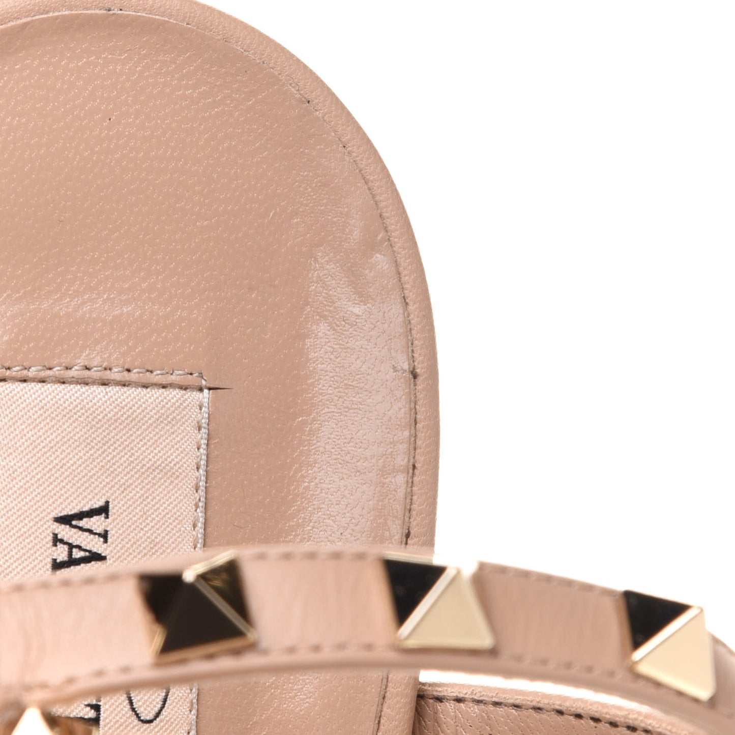 Calfskin Rockstud 90mm City Sandals 41 Poudre