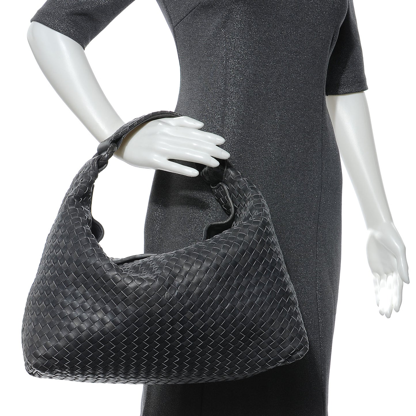 Nappa Intrecciato Sloane Hobo Ferro