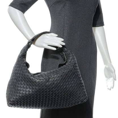 Bottega Veneta Nappa Intrecciato Sloane Hobo Ferro 2 of 8