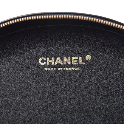 Chanel Lambskin Embroidered Chevron Quilted La Pausa Tassel Clutch Black 8 of 11