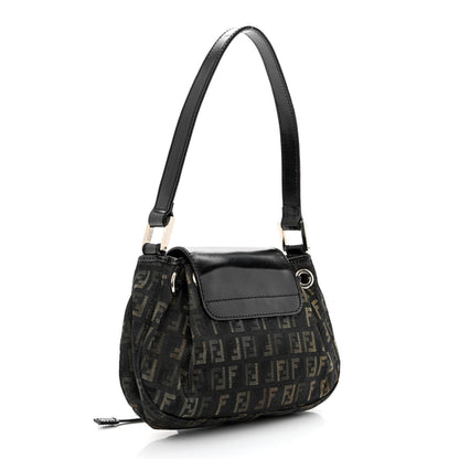 Fendi Zucca Mini Shoulder Bag Black 3 of 13