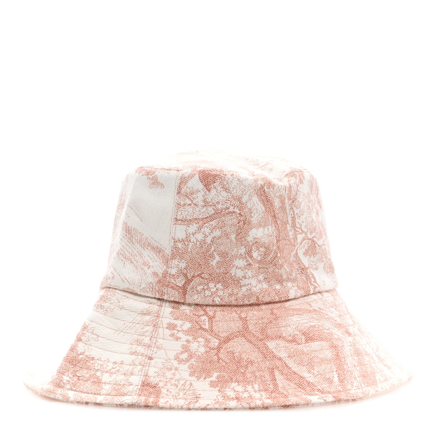 Christian Dior Cotton Dioriviera Toile De Jouy Bob Brim Bucket Hat 57 Rose 1 of 8