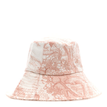 Christian Dior Cotton Dioriviera Toile De Jouy Bob Brim Bucket Hat 57 Rose 1 of 8
