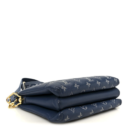 Louis Vuitton Lambskin Embossed Monogram Coussin PM Denim Blue 4 of 12