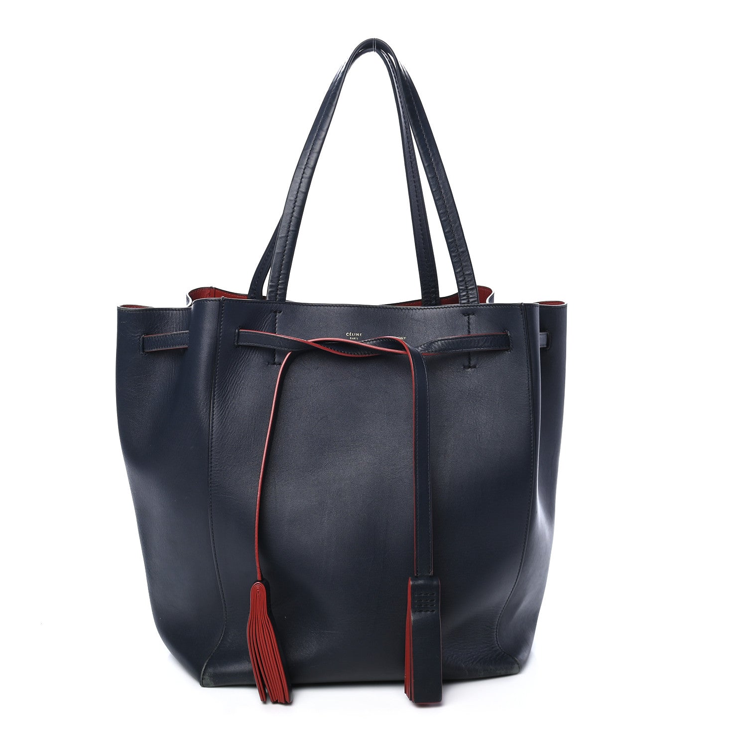 Celine Soft Calfskin Small Belt Cabas Phantom Navy Blue 1 of 10