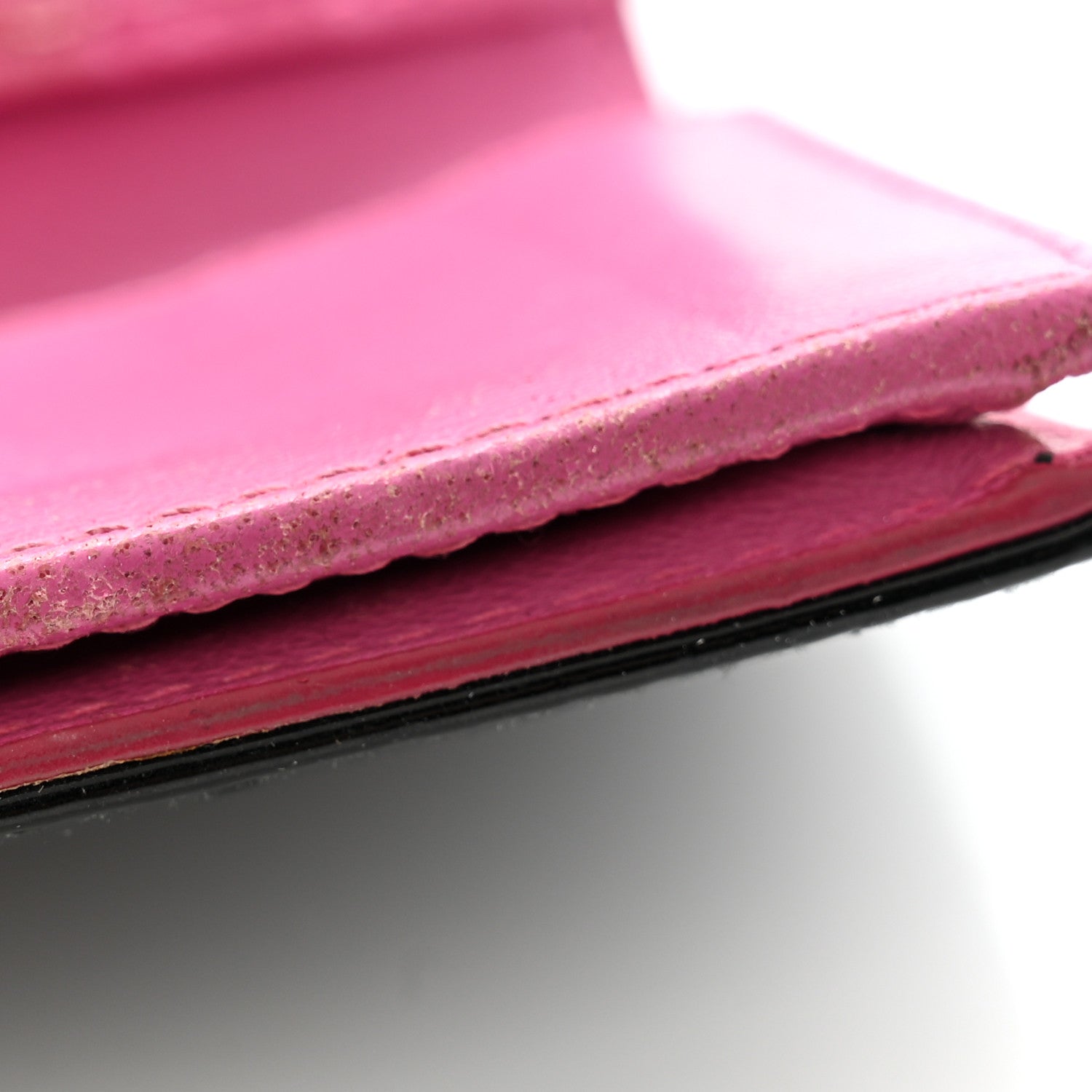 Christian Dior Patent Ultimate Card Holder Black Pink 9 of 11