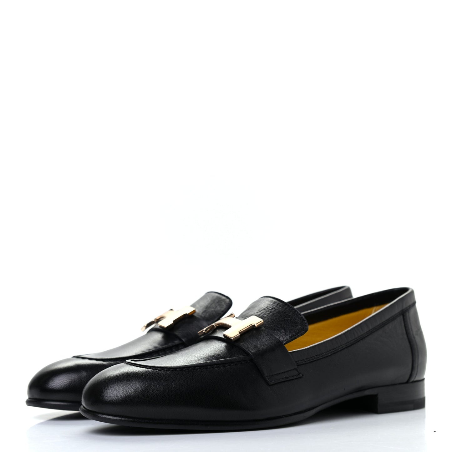 Goatskin Womens Paris Loafers 35 Black
