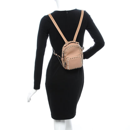 Valentino Garavani Calfskin Mini Rockstud Backpack Alpaca 2 of 23