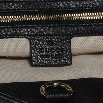 Gucci Pebbled Calfskin Medium Soho Chain Shoulder Bag Black 8 of 8