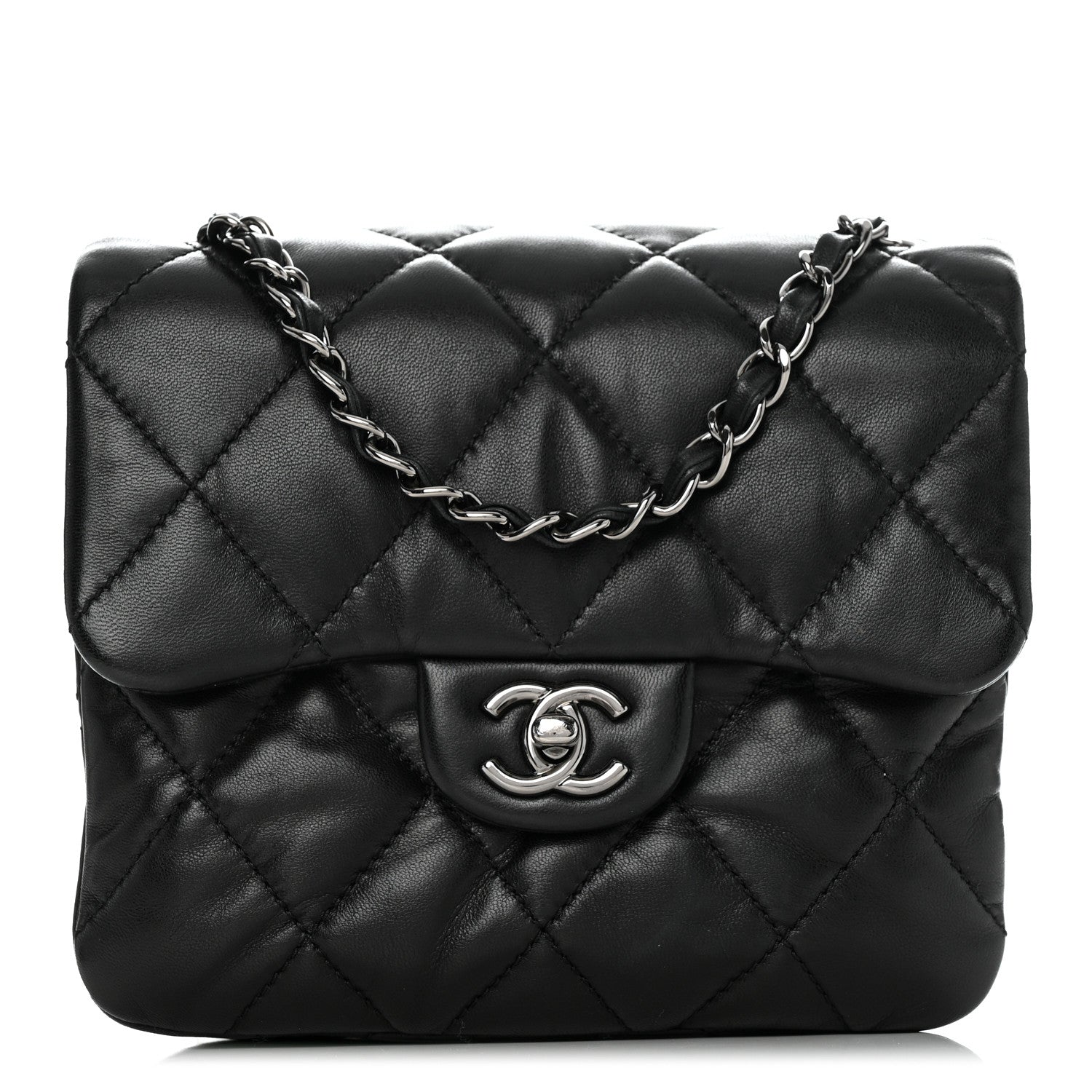 Chanel Lambskin Quilted Mini Chanel 3 Flap Black 1 of 11