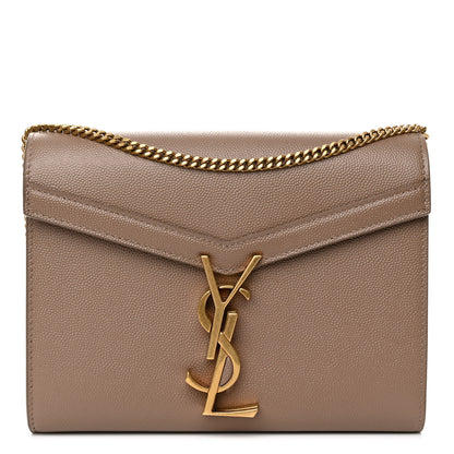 Saint Laurent Grain De Poudre Monogram Cassandra Clasp Bag Latte 1 of 10