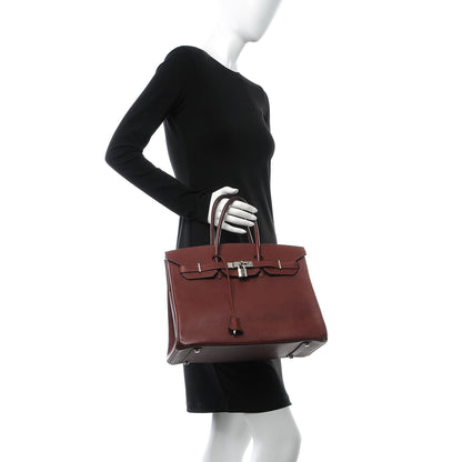 Hermes Ardennes Birkin 35 Rouge H 2 of 38