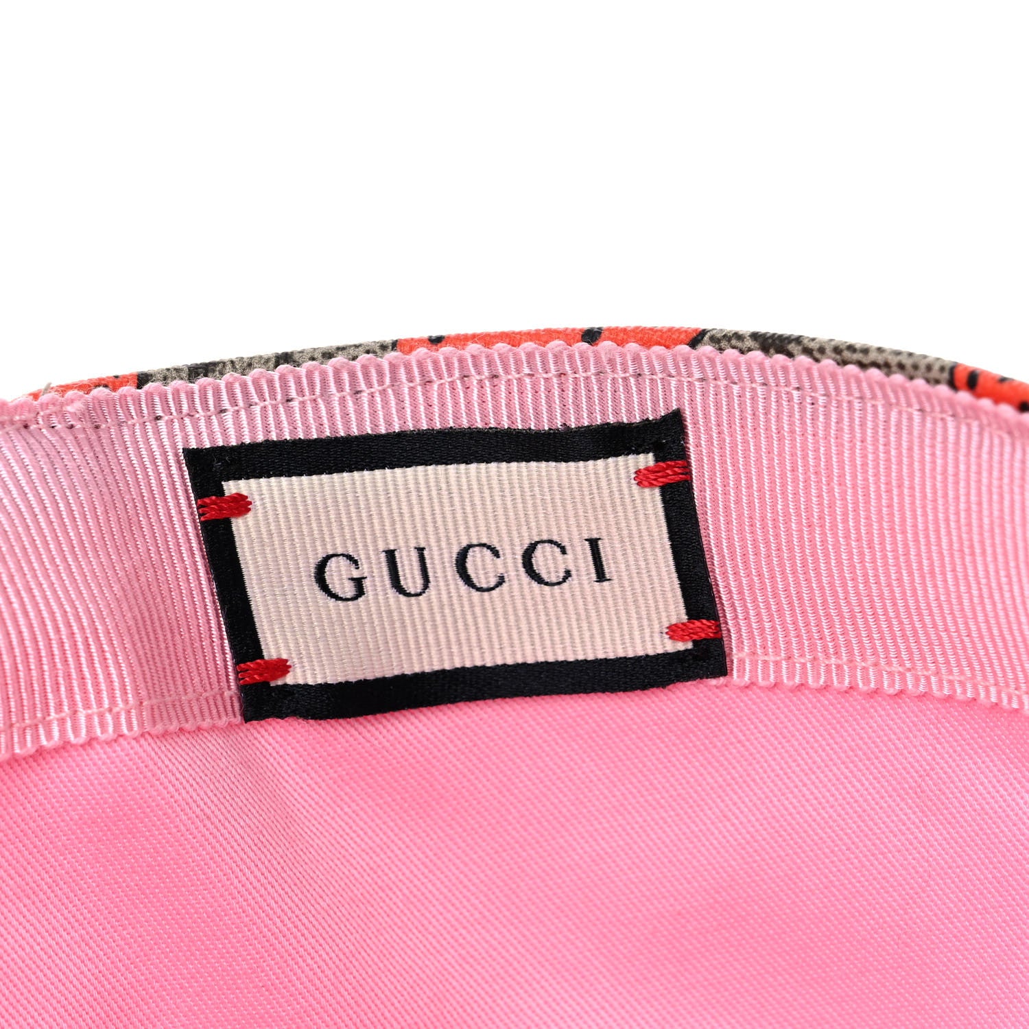 Gucci GG Supreme Monogram Strawberry Baseball Hat XL Beige 8 of 9