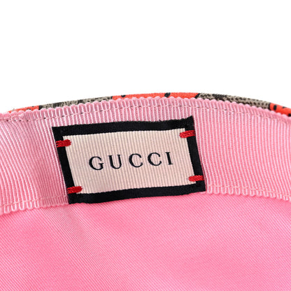 Gucci GG Supreme Monogram Strawberry Baseball Hat XL Beige 8 of 9