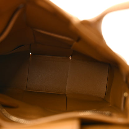 Bottega Veneta Lambskin Maxi Intrecciato Mini North South Cassette Tote Camel Gold 5 of 14