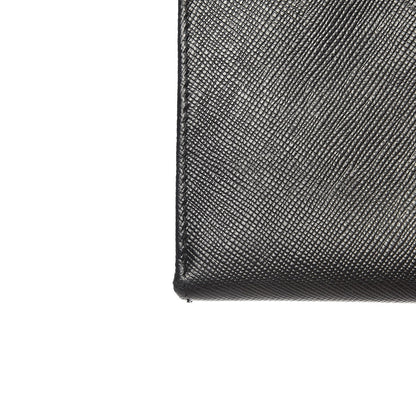 Prada Saffiano Metal Continental Flap Wallet Nero Black 10 of 10