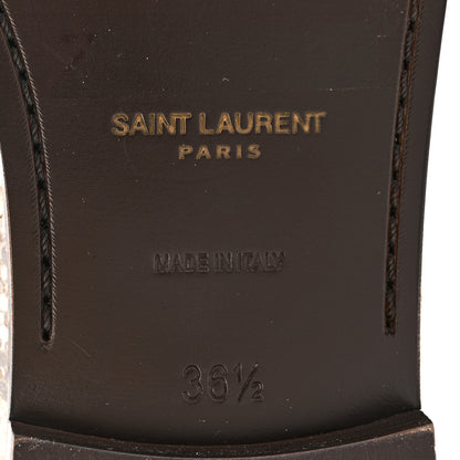 Saint Laurent Snakeskin Ankle Strap Sandals 36.5 Roccia 15 of 32