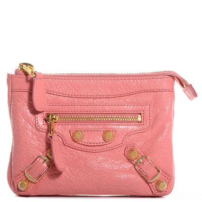 Balenciaga Agneau Giant 12 Gold Hardware M Porte-Monnaie Coin Purse Rose Azalee 1 of 11