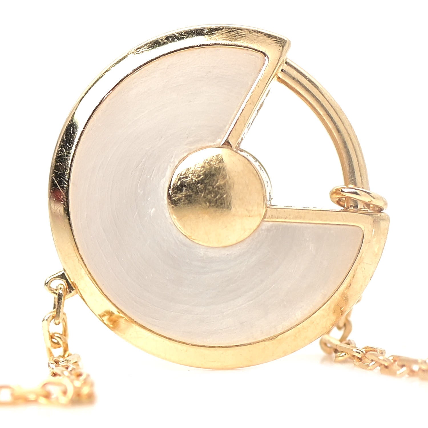 Cartier 18K Yellow Gold Diamond Mother of Pearl Amulette de Cartier Bracelet 6 of 7