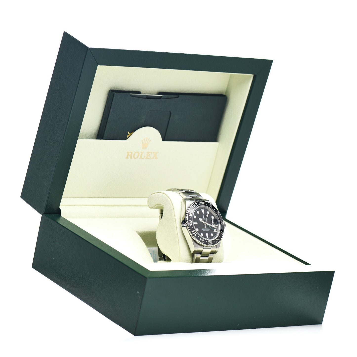 Stainless Steel 40mm Oyster Perpetual Date GMT Master II Watch Black 116710LN