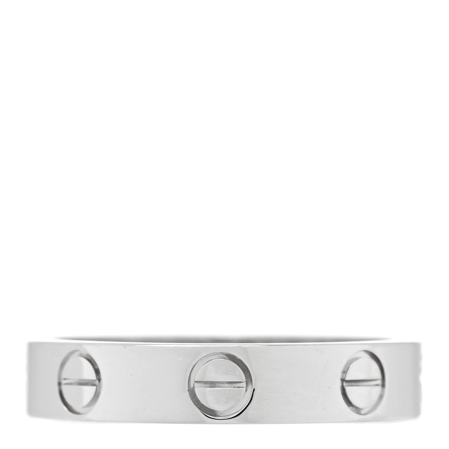 18K White Gold 3.5mm LOVE Wedding Band Ring 50 5.5