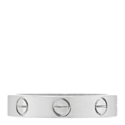 Cartier 18K White Gold 3.5mm LOVE Wedding Band Ring 50 5.5 1 of 4