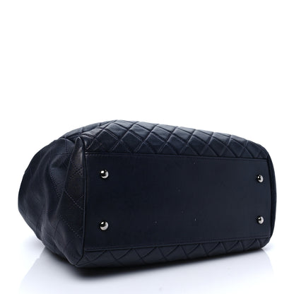 Chanel Lambskin Quilted Large Drawstring Shoulder Bag Dark Purple 4 of 8