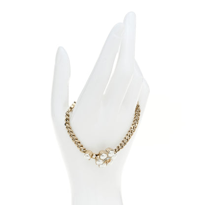 Gucci Pearl GG Marmont Bracelet Aged Gold Pearl Cream 2 of 5