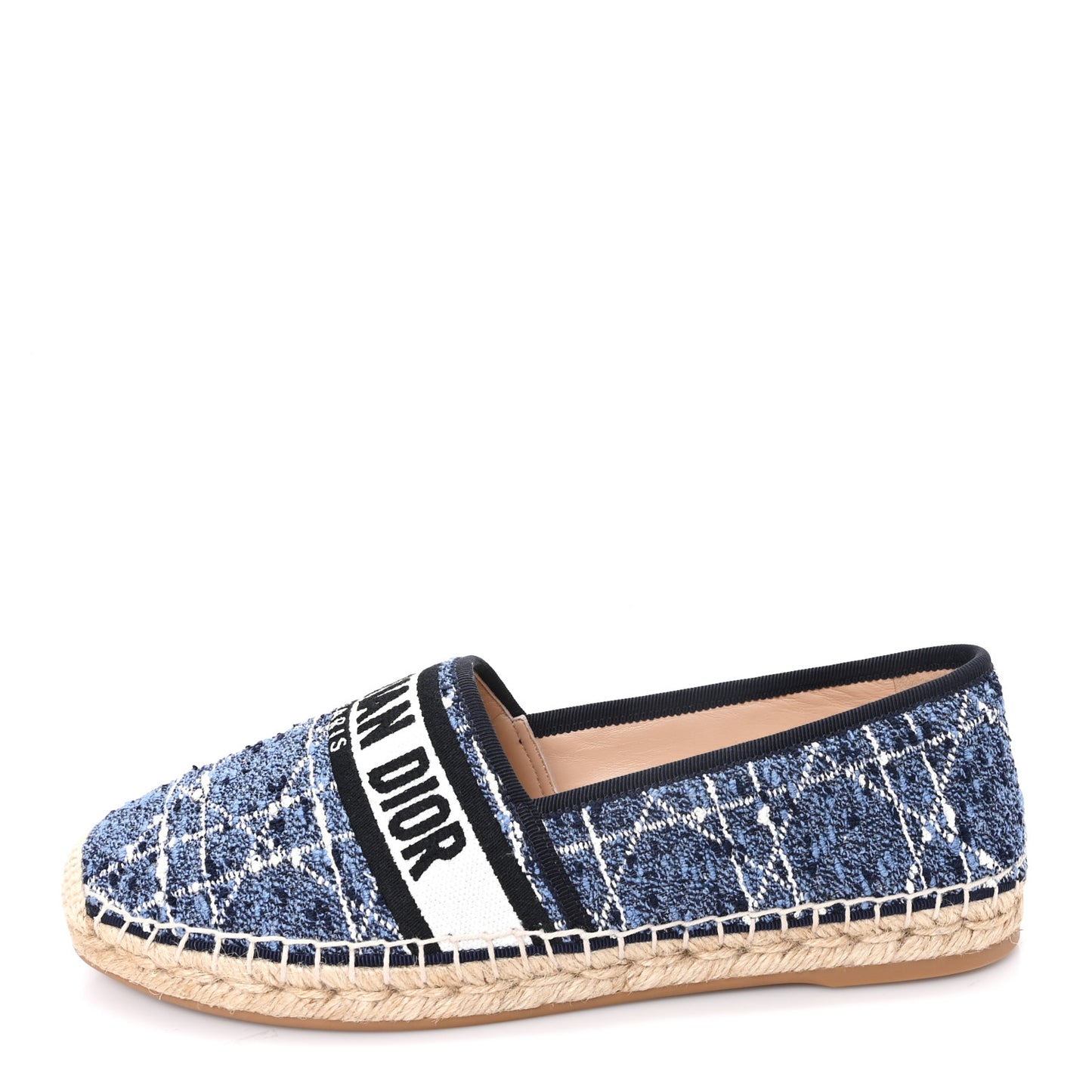 Embroidered Toile De Jouy Granville Espadrille 41 Denim