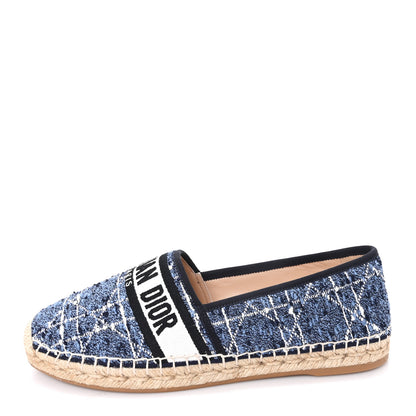 Christian Dior Embroidered Toile De Jouy Granville Espadrille 41 Denim 1 of 10