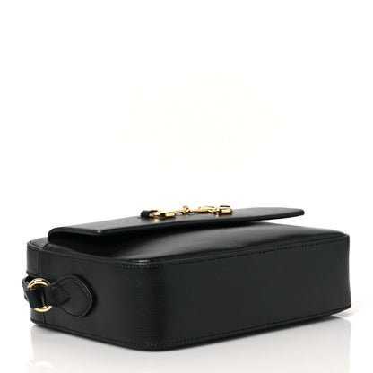 Gucci Textured Calfskin Small Horsebit 1955 Shoulder Bag Black 4 of 9