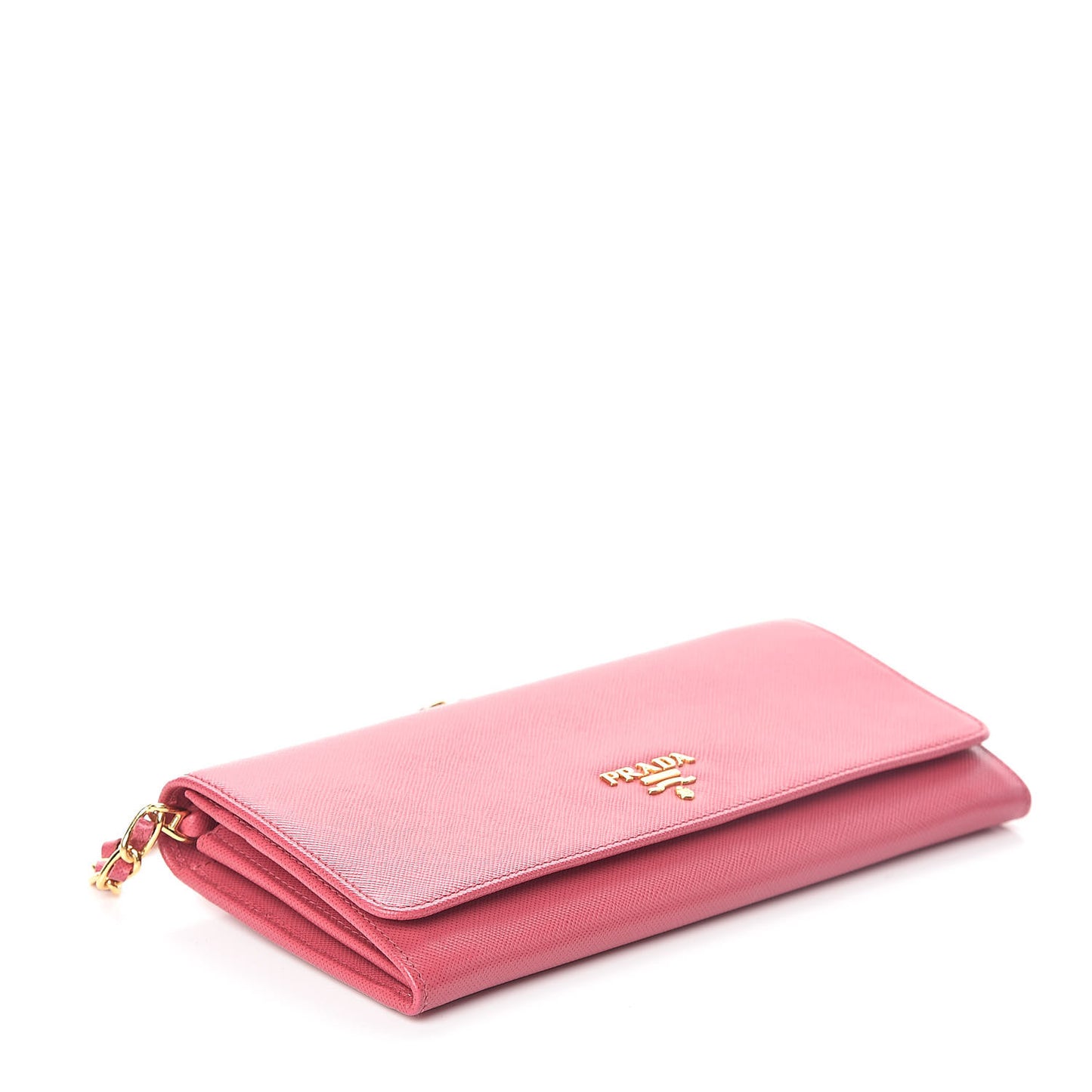 Saffiano Metal Oro Chain Wallet Peonia