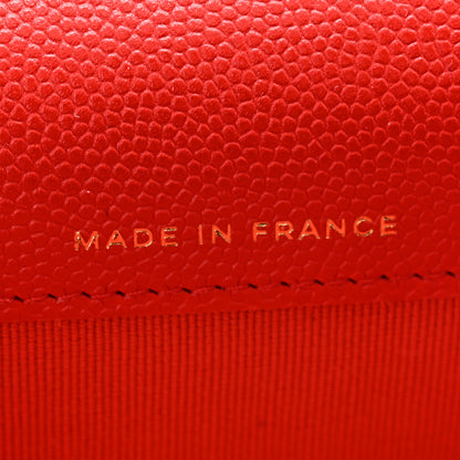 Chanel Caviar Quilted Flap Card Holder Wallet Red 7 of 10