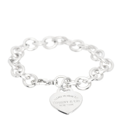 Tiffany Sterling Silver Return to Tiffany Heart Tag Charm Bracelet 1 of 5