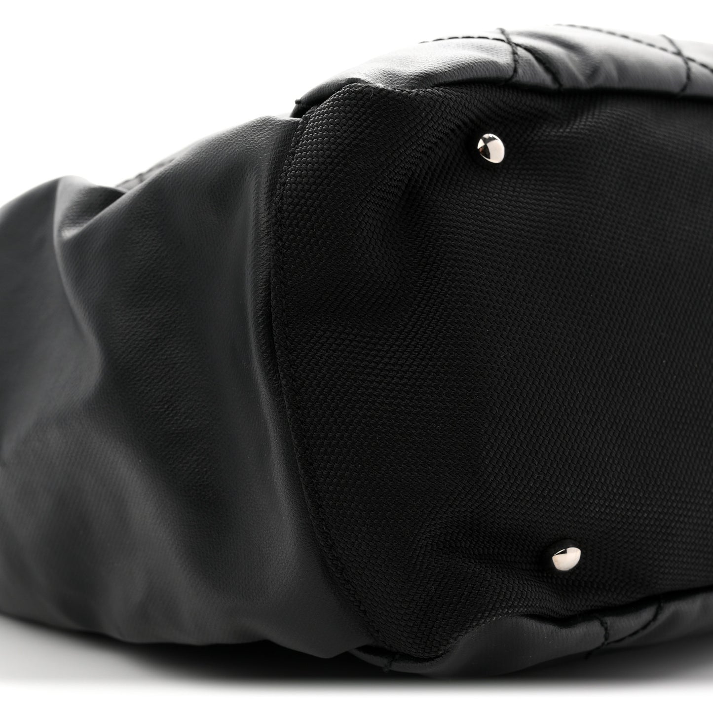 Coated Canvas Quilted Large Paris Biarritz Tote Black