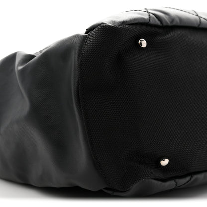 Chanel Coated Canvas Quilted Large Paris Biarritz Tote Black 10 of 11