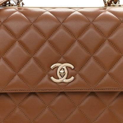 Chanel Lambskin Quilted Large Trendy CC Flap Camel 7 of 15