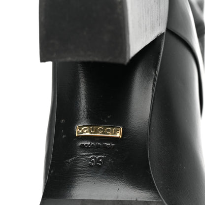 Gucci Calfskin Double G Knee High Boots 39 Black 6 of 15