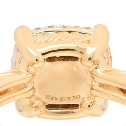 David Yurman 18K Yellow Gold Diamond 11mm Chatelaine Pave Ring 54 6.75 5 of 5