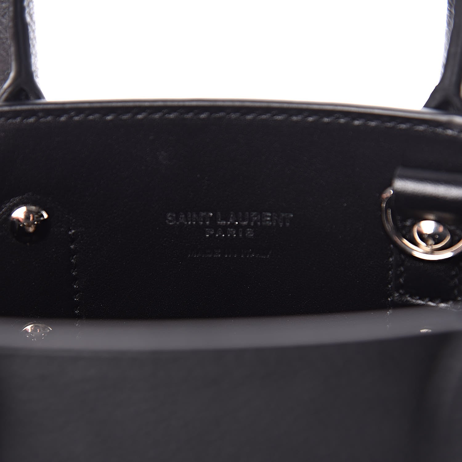 Saint Laurent Grained Calfskin Nano Sac De Jour Black 6 of 10