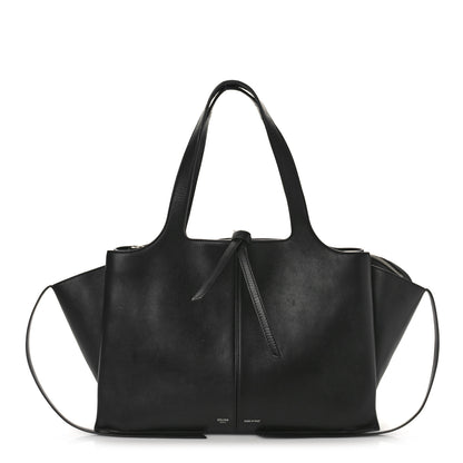 Celine Supple Natural Calfskin Medium Tri-Fold Bag Black 1 of 10