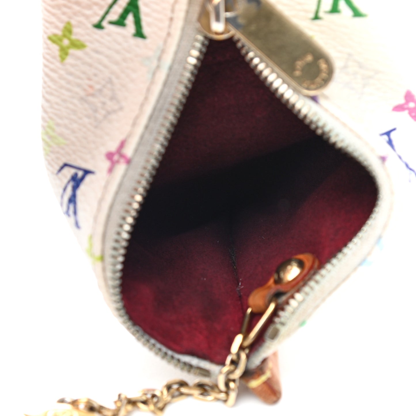 Monogram Multicolor Berlingot Coin Purse White