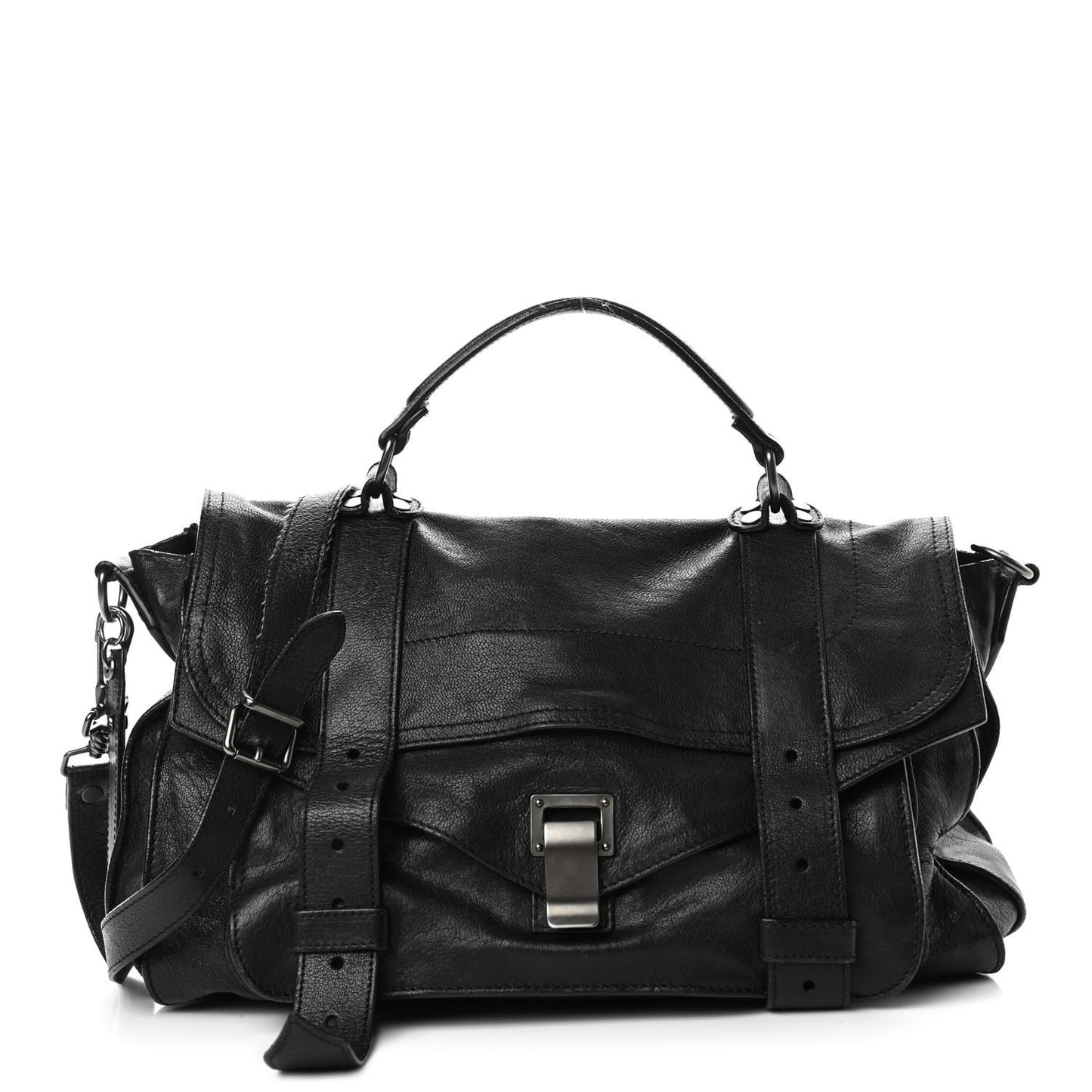 Lambskin Medium PS1 Satchel Black