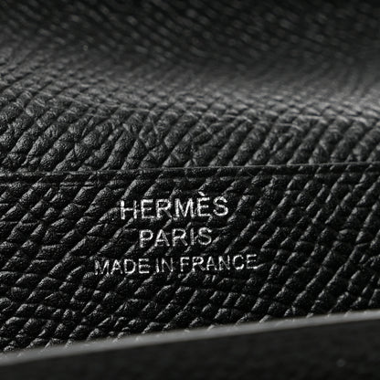 Hermes Epsom Bearn Gusset Wallet Black 6 of 9
