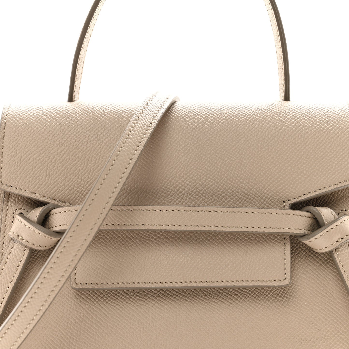 Grained Calfskin Nano Belt Bag Light Taupe