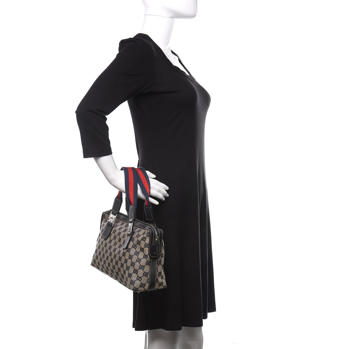 GG Monogram Web Pop Tote Navy