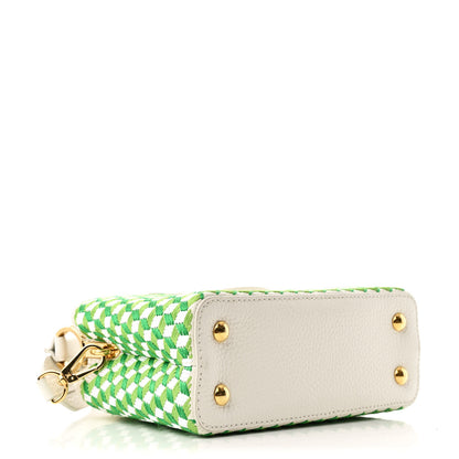 Louis Vuitton Taurillon Braided Capucines Mini Vert 4 of 10