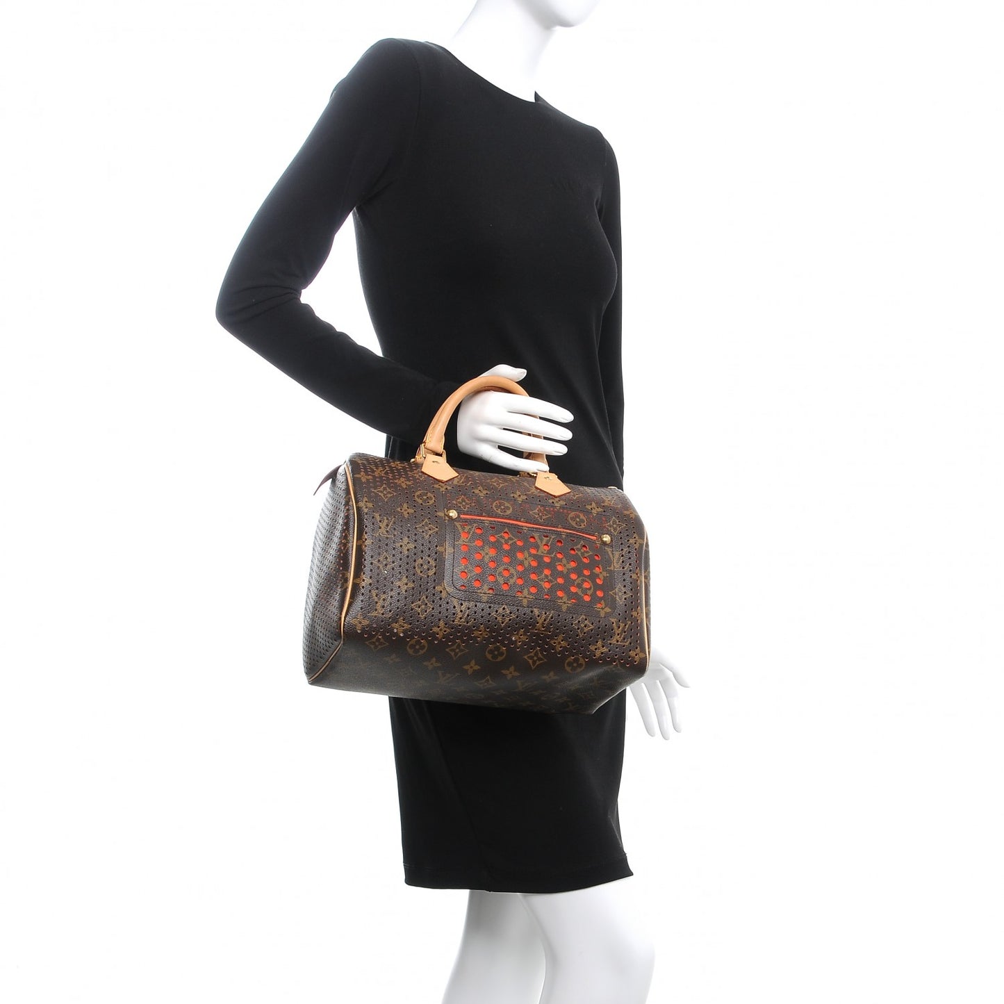 Monogram Perforated Speedy 30 Orange